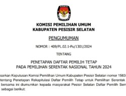 Pengumuman Daftar Pemilih Tetap pada Pilkada Pessel 2024